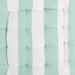 Sitzkissen mit Bindebändern zweiseitig Streifen mint weiß 38x38cm