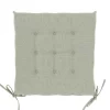 Sitzkissen Outdoor uni meliert Struktur mit Bindebändern tea green 40x40x3cm