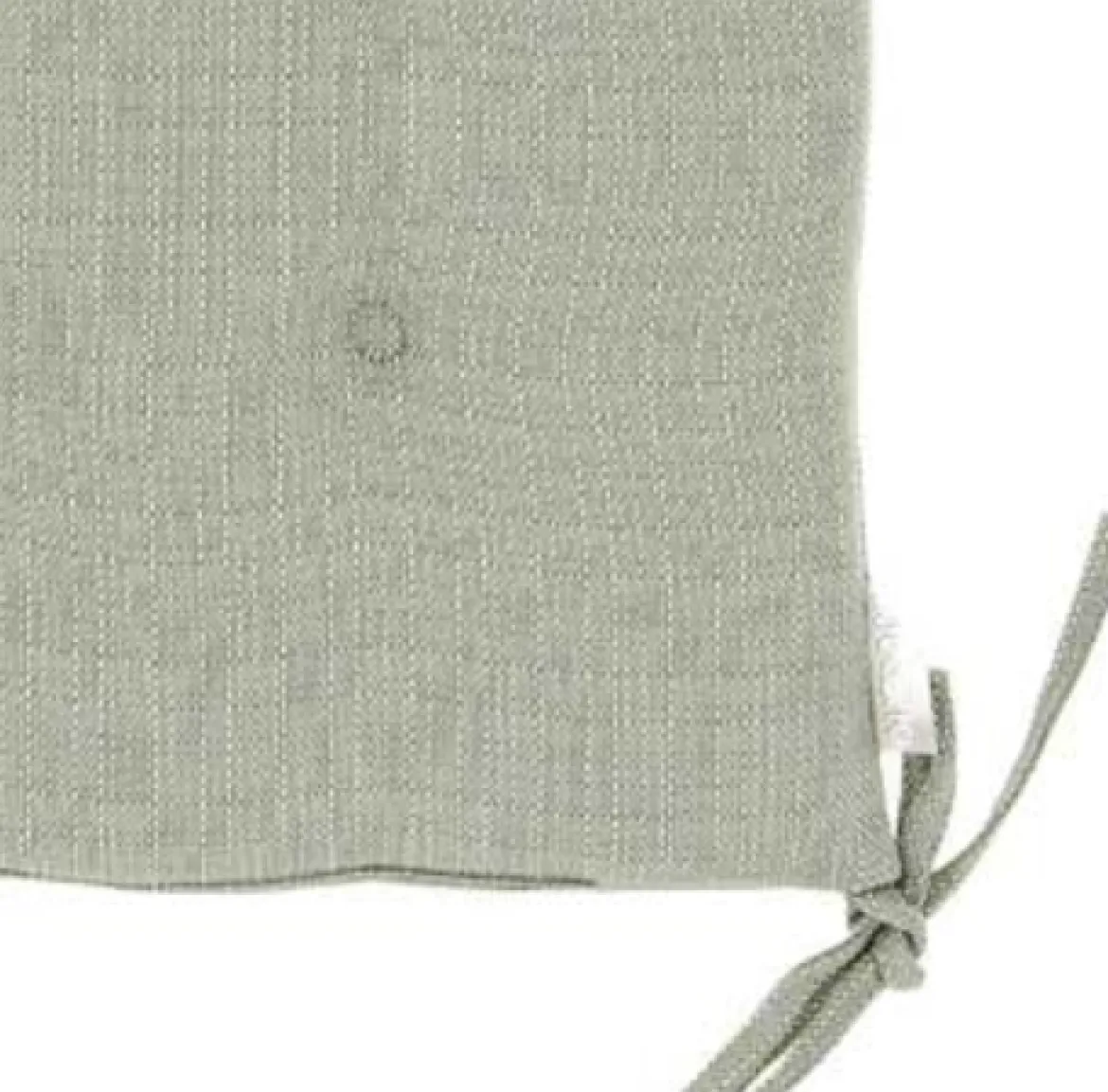 Sitzkissen Outdoor uni meliert Struktur mit Bindebändern tea green 40x40x3cm
