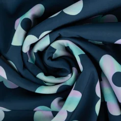 Softshell Stoff mit Fleece-Rückseite Digital Flowers petrolblau 148cm Breite