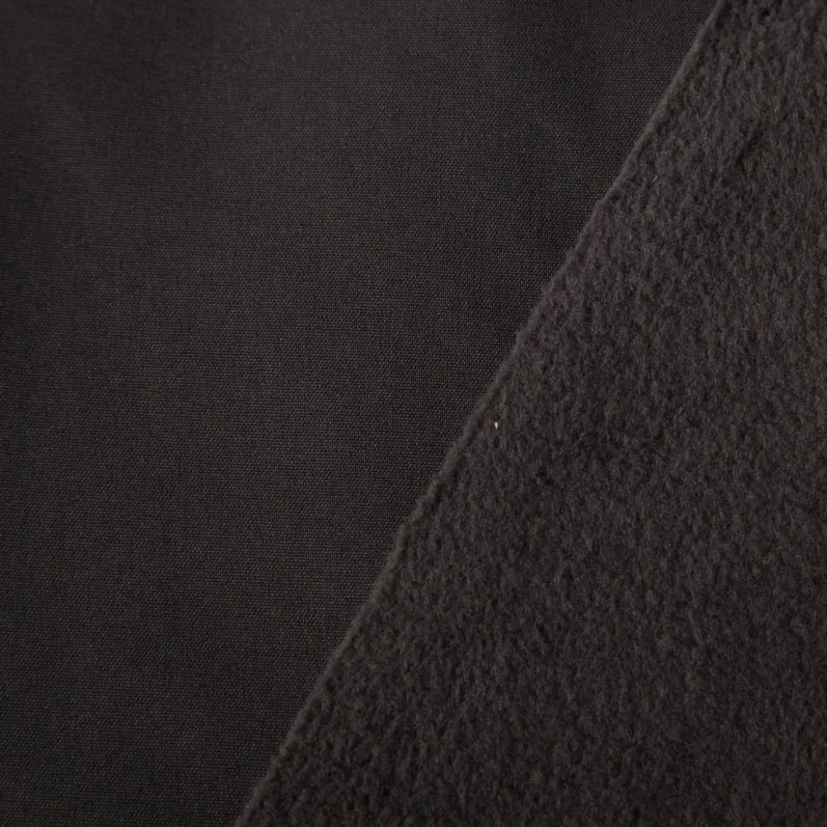 Softshell Stoff Outdoor Fleece-Rückseite uni Dunkel Grau 144cm Breite