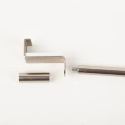 Spannstange Vitragenstange Twist Zylinder ohne Kleben oder Bohren ausziehbar edelstahlfarben 90-130cm
