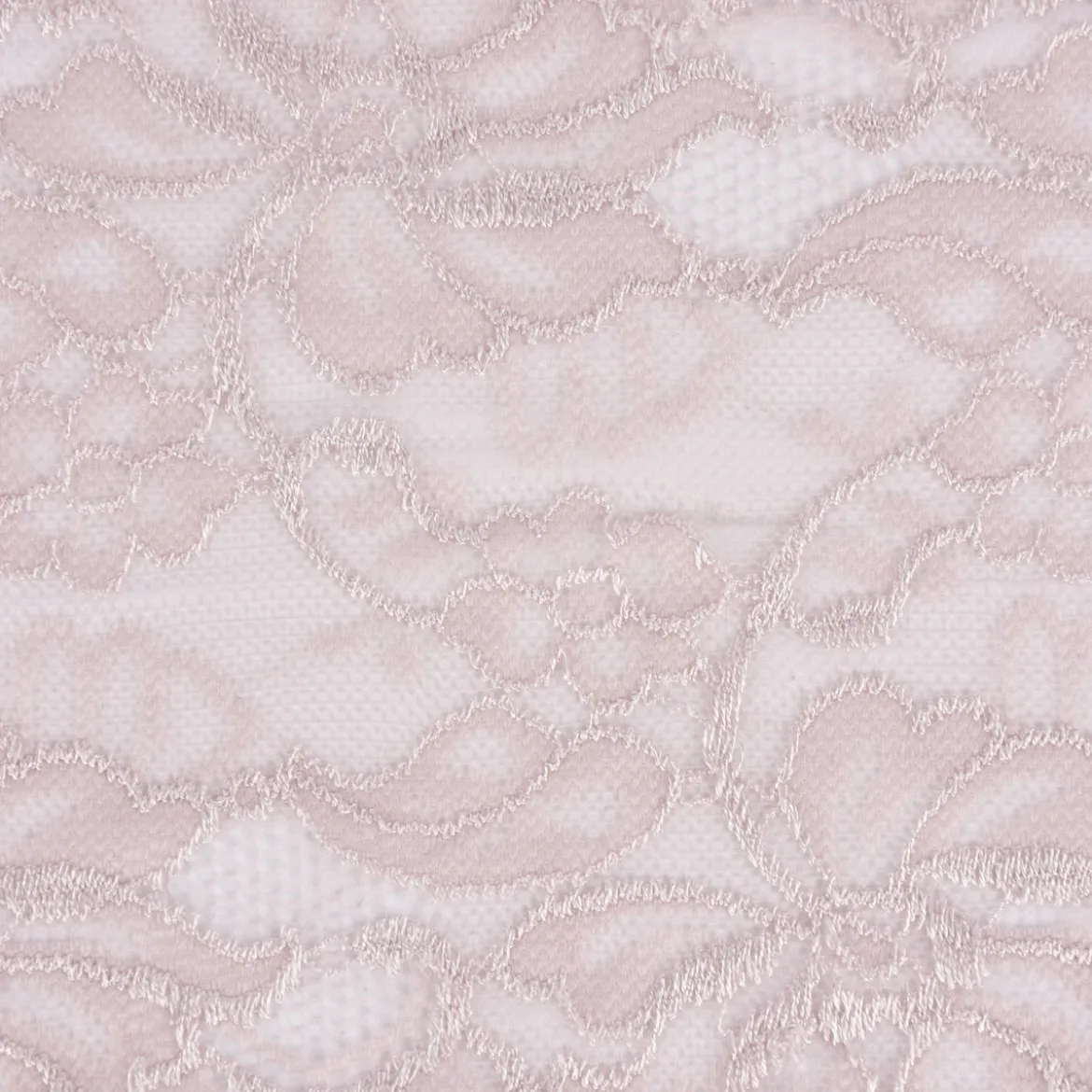 Spitze elastisch Blumen Meterware puder rosa Breite: 15cm