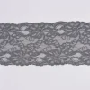 Spitze elastisch Blumen Meterware grau Breite: 15cm
