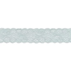 Spitze elastisch Blumen mint Meterware Breite: 3cm