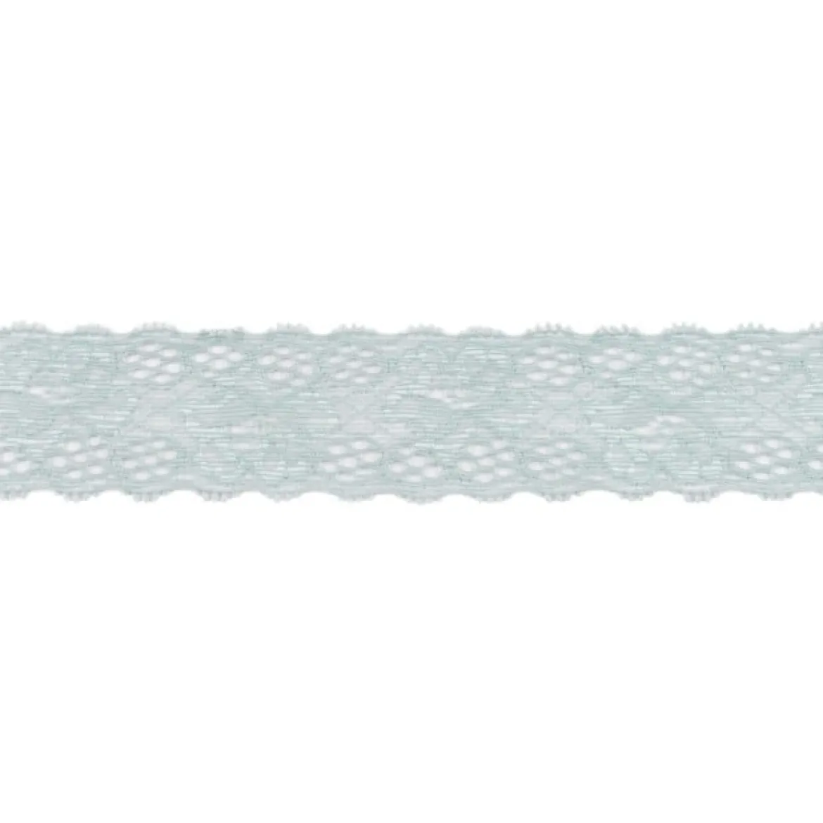 Spitze elastisch Blumen mint Meterware Breite: 3cm