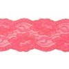 Spitze elastisch Blumen neon pink Meterware Breite: 9,5cm