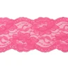 Spitze elastisch Blumen pink Meterware Breite: 9,5cm