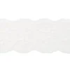 Spitze elastisch Blumen wollweiß Meterware Breite: 9,5cm