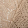 Spitze mit Chenille Blätterdessin Meterware beige 150cm breit