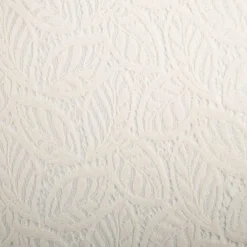 Spitze mit Chenille Blätterdessin Meterware wollweiß 150cm breit