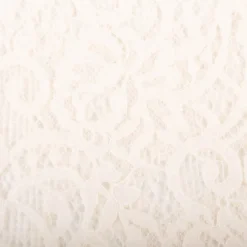 Spitze mit Chenille Meterware wollweiß floral 150cm breit