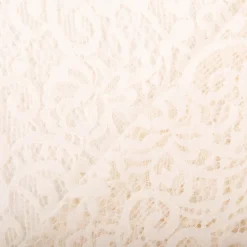 Spitze mit Chenille Meterware wollweiß floral 150cm breit