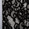 Spitze mit Chenille Meterware floral schwarz 150cm breit