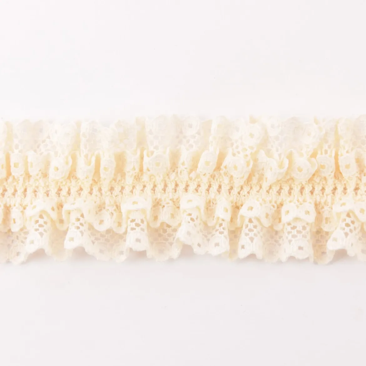 Spitzenband Gummiband Spitze elastisch creme Breite: 4cm