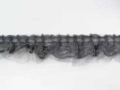 Spitzenband mit Tüll Breite: 3,5cm dunkelgrau