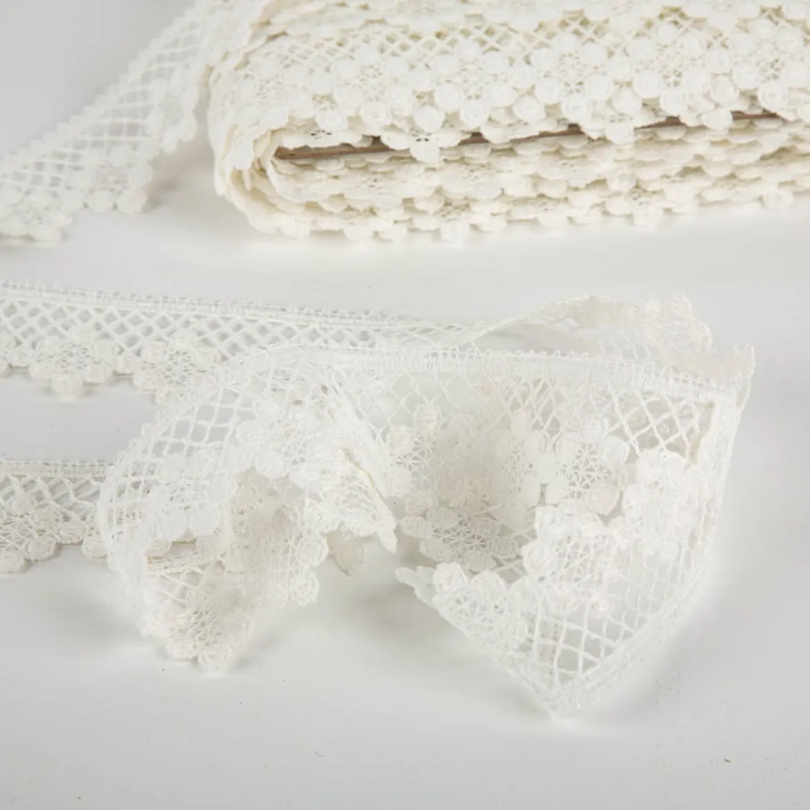 Spitzenborte Häkelborte ecru 4cm breit