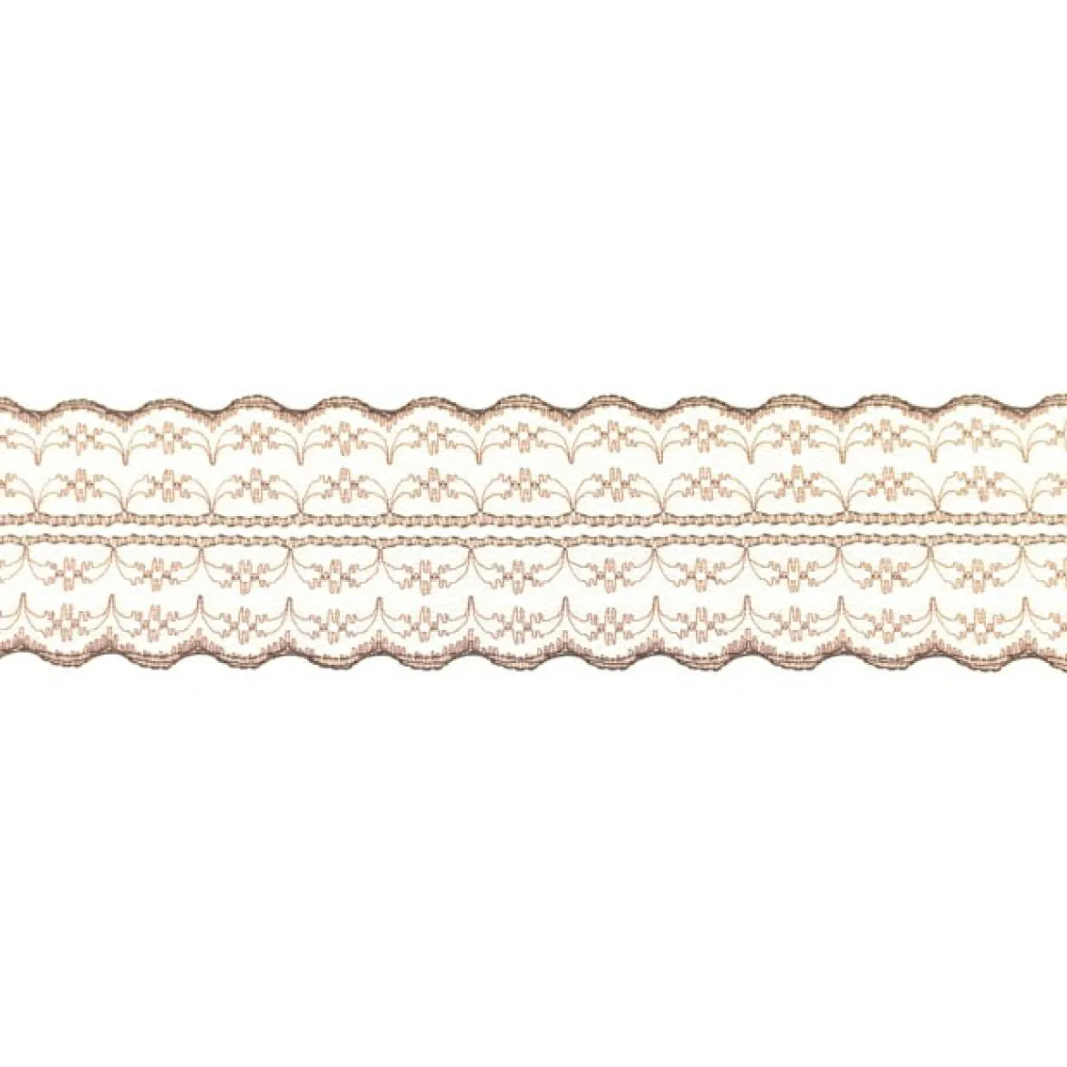 Spitze Spitzenborte Spitzenband Tüllspitze Meterware braun Breite: 4,8cm