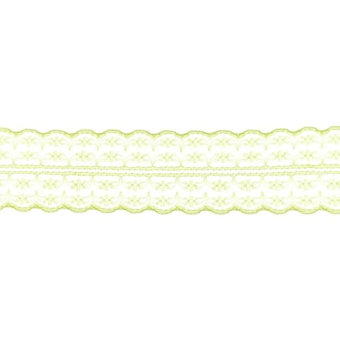 Spitze Spitzenborte Spitzenband Tüllspitze Meterware lime grün Breite: 4,8cm