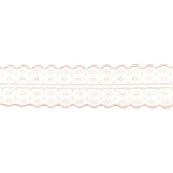 Spitze Spitzenborte Spitzenband Tüllspitze Meterware altrosa Breite: 4,8cm