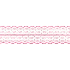Spitze Spitzenborte Spitzenband Tüllspitze Meterware pink Breite: 4,8cm