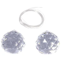 2 Stück Dekohänger Sonnenfänger aus Brosilikatglas 3x3,5cm
