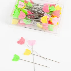 Stecknadel Bärchen bunt im 100er Pack