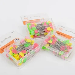 Stecknadel Herzchen bunt im 100er Pack