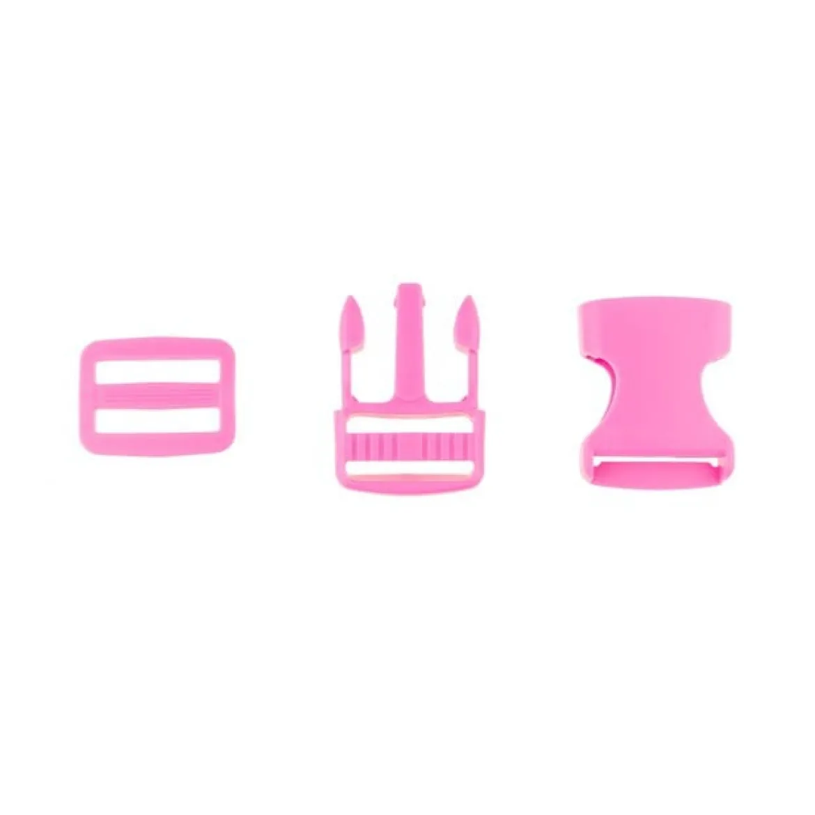Steckverschluss Buckle Taschenverschluss Steckschnalle mit Dreisteg pink 25mm