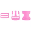 Steckverschluss Taschenverschluss Buckle Steckschnalle mit Dreisteg pink 38mm