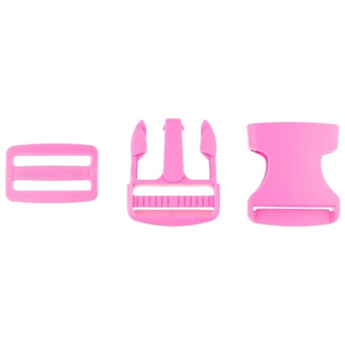 Steckverschluss Taschenverschluss Buckle Steckschnalle mit Dreisteg pink 38mm