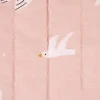 Steppstoff Baumwolle Wazou Noug Vögel Wolken Sonne beidseitig rosa weiß 1,50m Breite