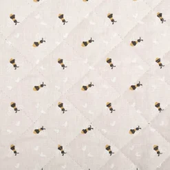 Steppstoff Baumwolle Wendestoff Erdbeeren Bienen beige 1,38m Breite