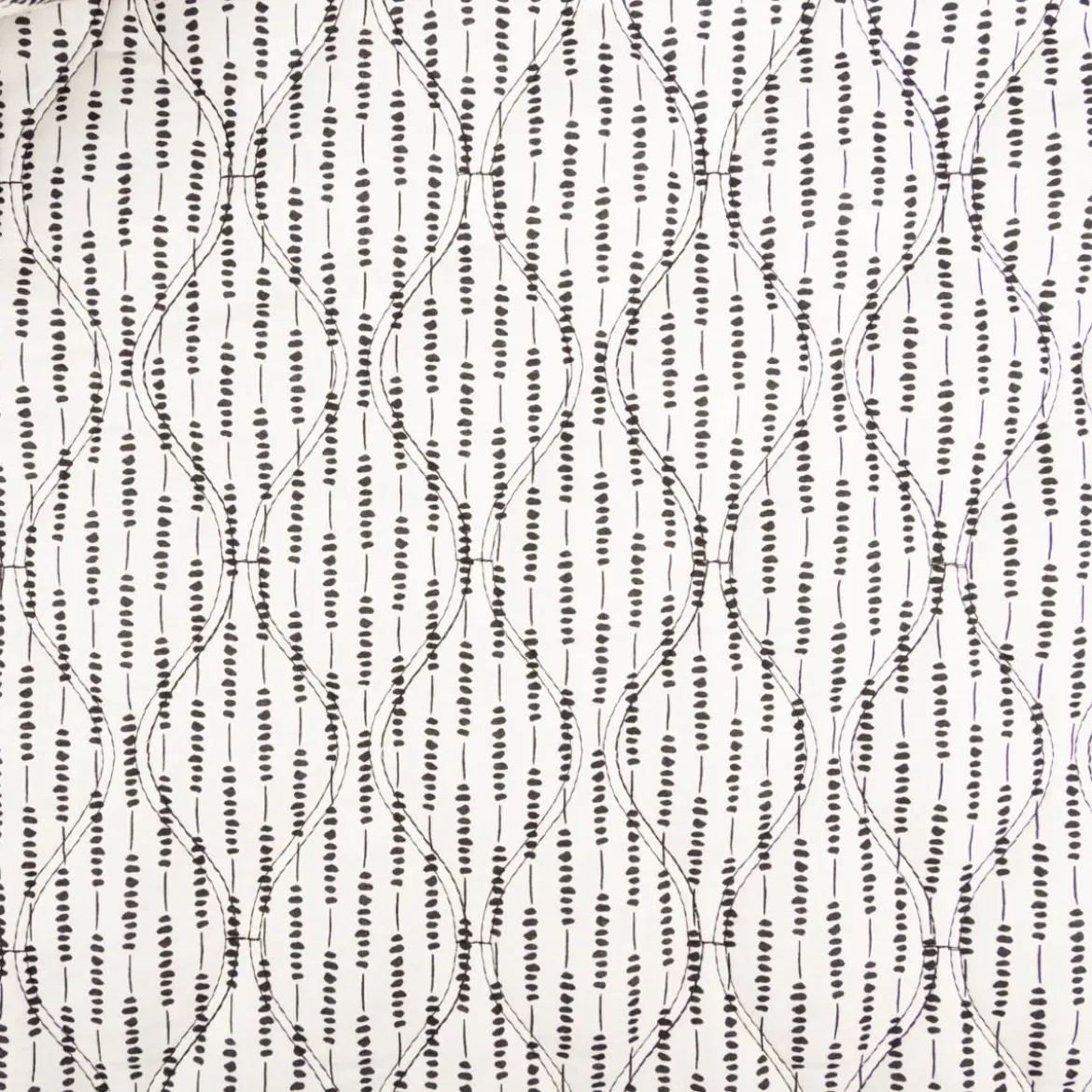 Steppstoff Baumwollstoff Voile Blumen Abstrakt schwarz weiß 1,35m Breite