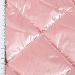 Steppstoff Bekleidungsstoff Stepped Shine Rauten rosa 1,40m Breite