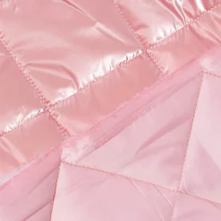 Steppstoff Bekleidungsstoff Stepped Shine Rauten rosa 1,40m Breite