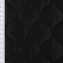 Steppstoff Bekleidungsstoff Stepped Double zweiseitig schwarz 1,40m Breite