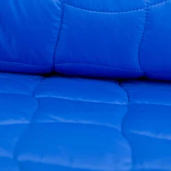 Steppstoff Jackenstoff Graphic Square blau neongrün 1,40m Breite