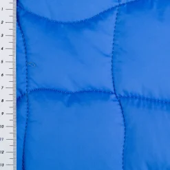 Steppstoff Jackenstoff Graphic Square blau neongrün 1,40m Breite