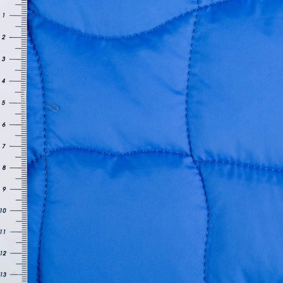 Steppstoff Jackenstoff Graphic Square blau neongrün 1,40m Breite