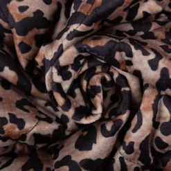 Steppstoff Jackenstoff Velvet Digital Animal Skin Leo braun 1,35m Breite