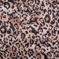 Steppstoff Jackenstoff Velvet Digital Animal Skin Leo braun 1,35m Breite