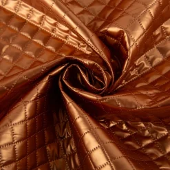 Steppstoff Metallic Kupfer Rautensteppung 140cm Breite