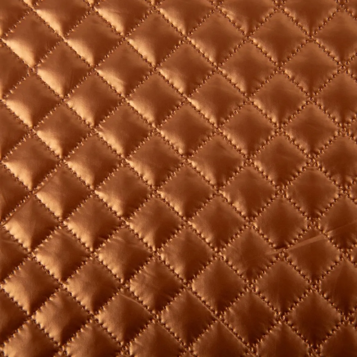 Steppstoff Metallic Kupfer Rautensteppung 140cm Breite