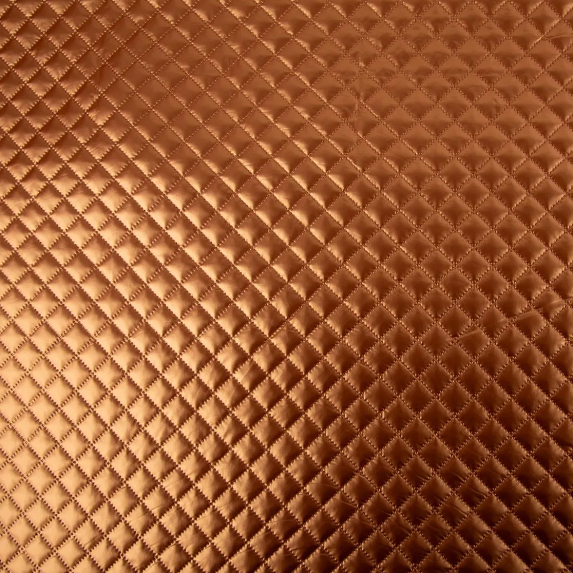 Steppstoff Metallic Kupfer Rautensteppung 140cm Breite