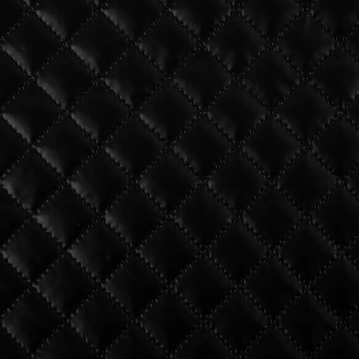 Steppstoff Metallic Schwarz Rautensteppung 140cm Breite