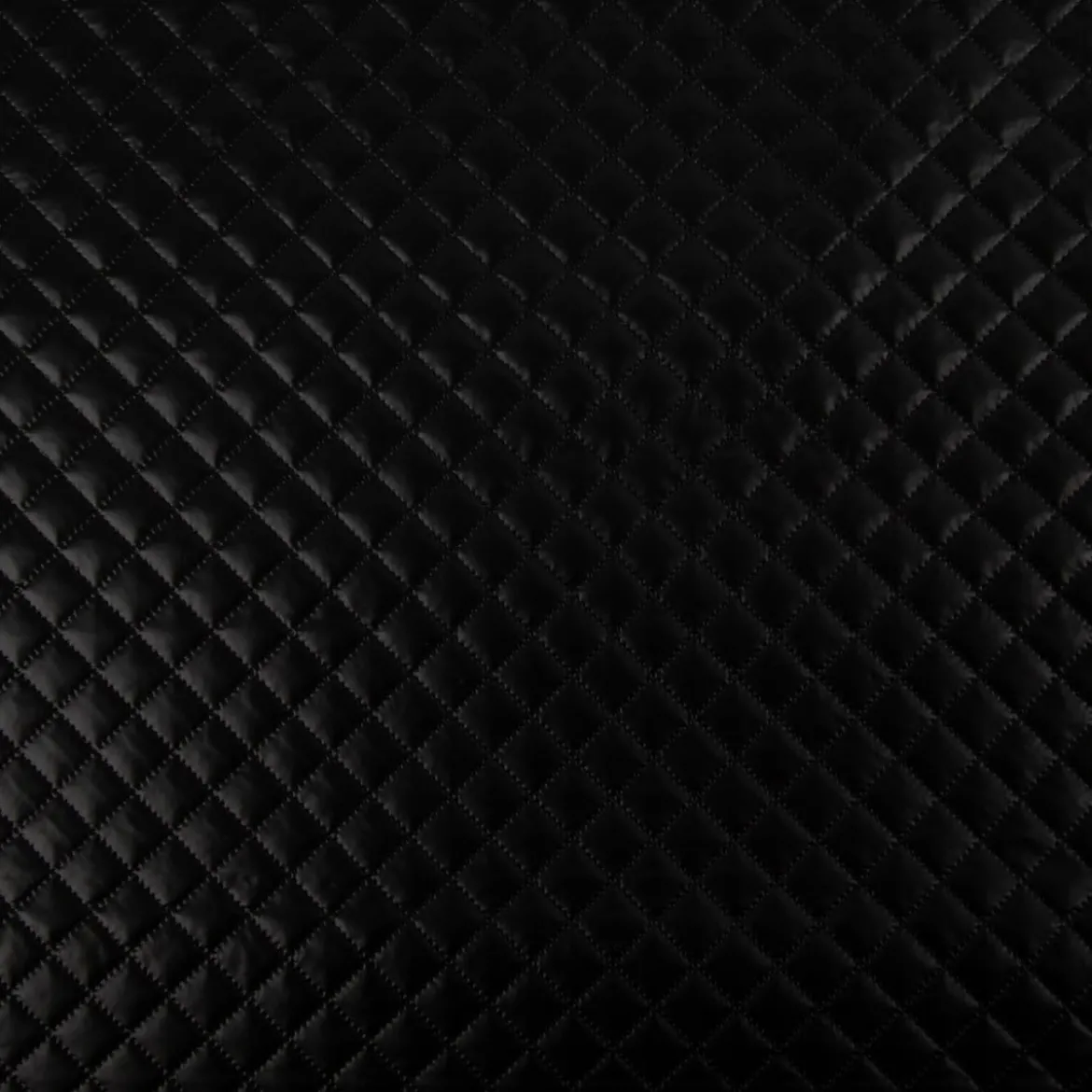 Steppstoff Metallic Schwarz Rautensteppung 140cm Breite