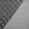 Steppstoff Metallic Silber Rautensteppung 140cm Breite