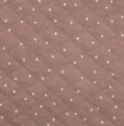 Steppstoff mit Rautensteppung Wattierung Punkte rosa weiß 1,40m Breite
