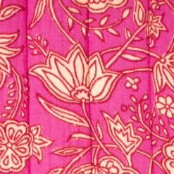 Steppstoff Musselin Stoff Wattierung Doubleface Abstrakt Floral fuchsia 1,30m Breite